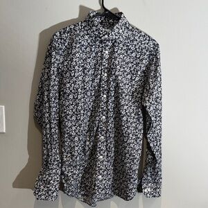 Eton Black and White Floral Men's Shirt